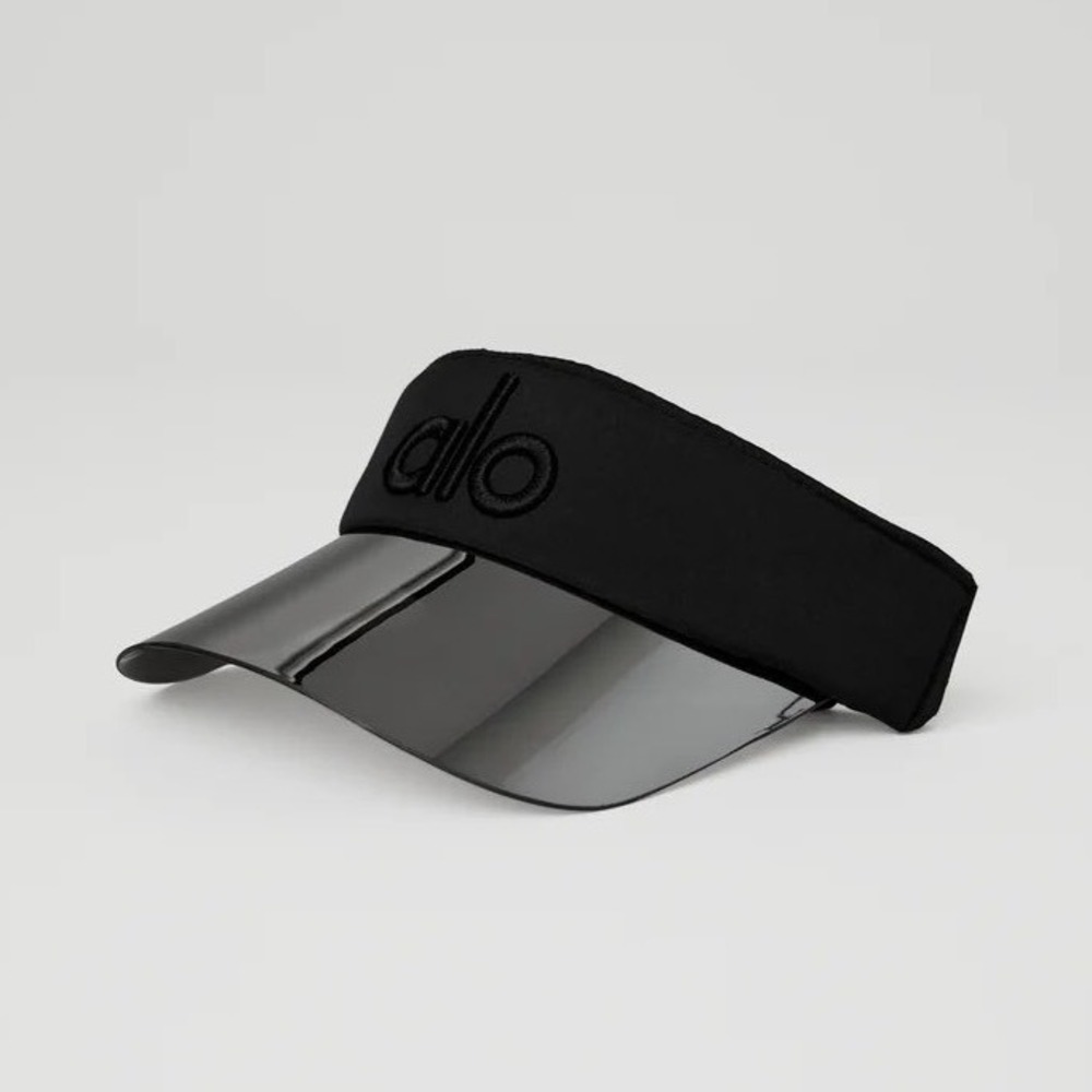 Alo Yoga Women's Black Solar Visor Black New